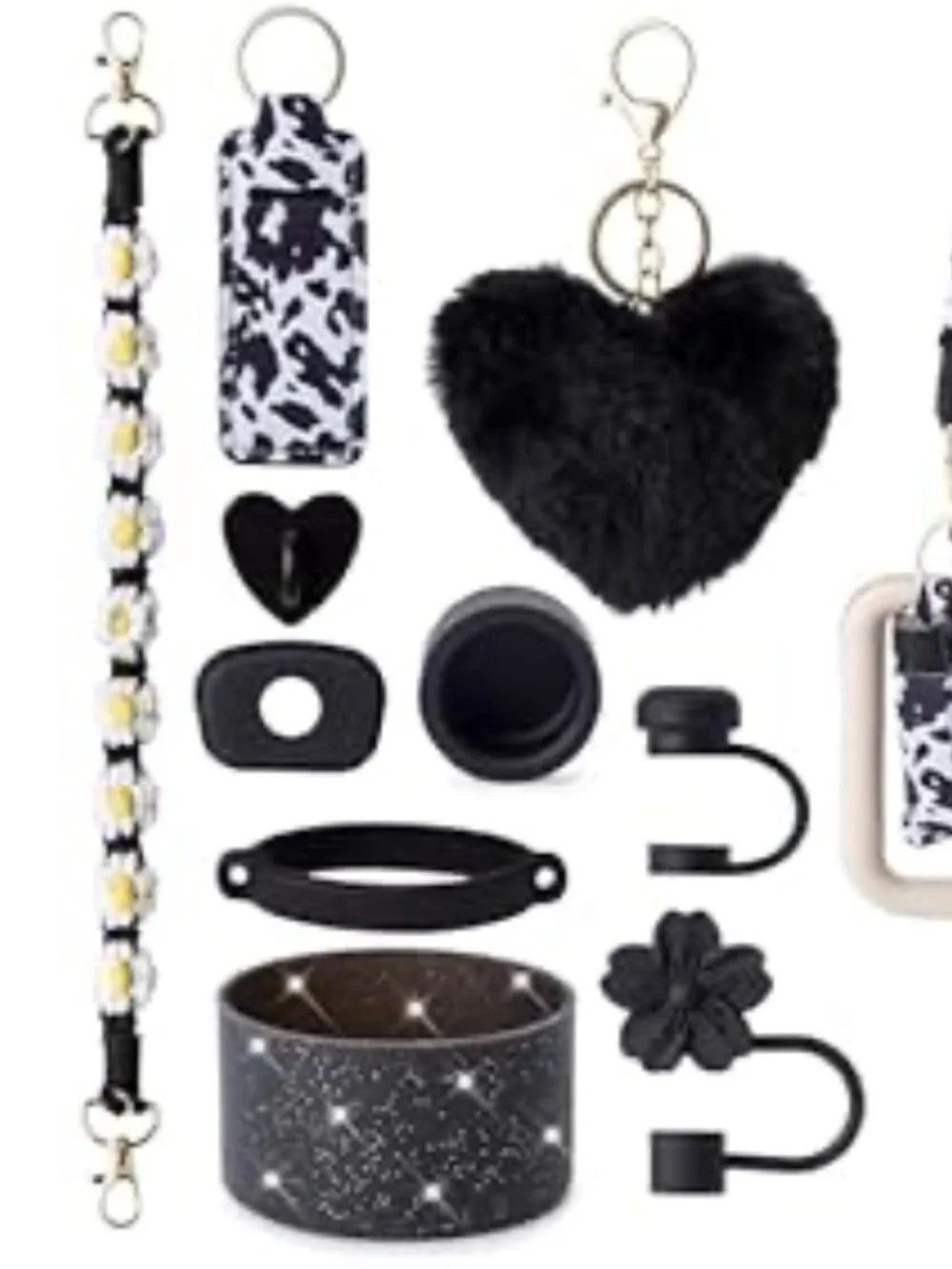 Black Tumbler Accessory Set